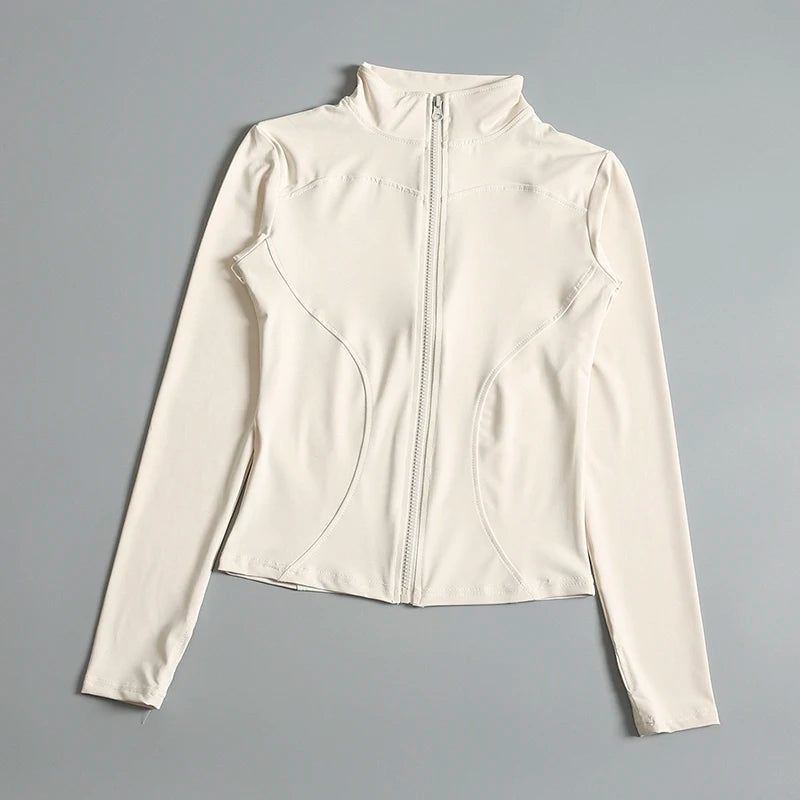 Women's Zip-Up Long Sleeve Yoga Fitness Jacket