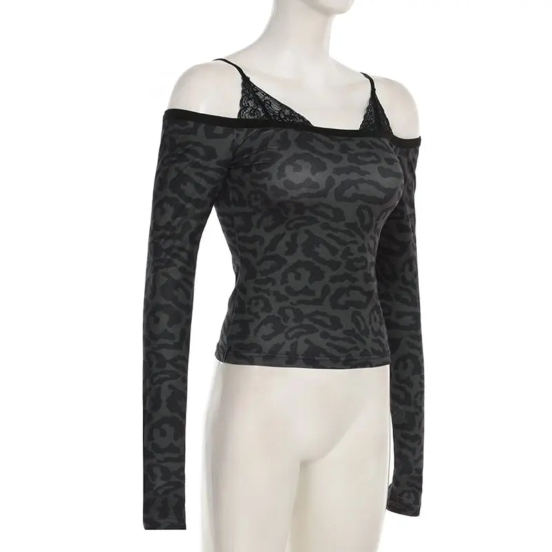 Lace Fierce Off-Shoulder Crop Top