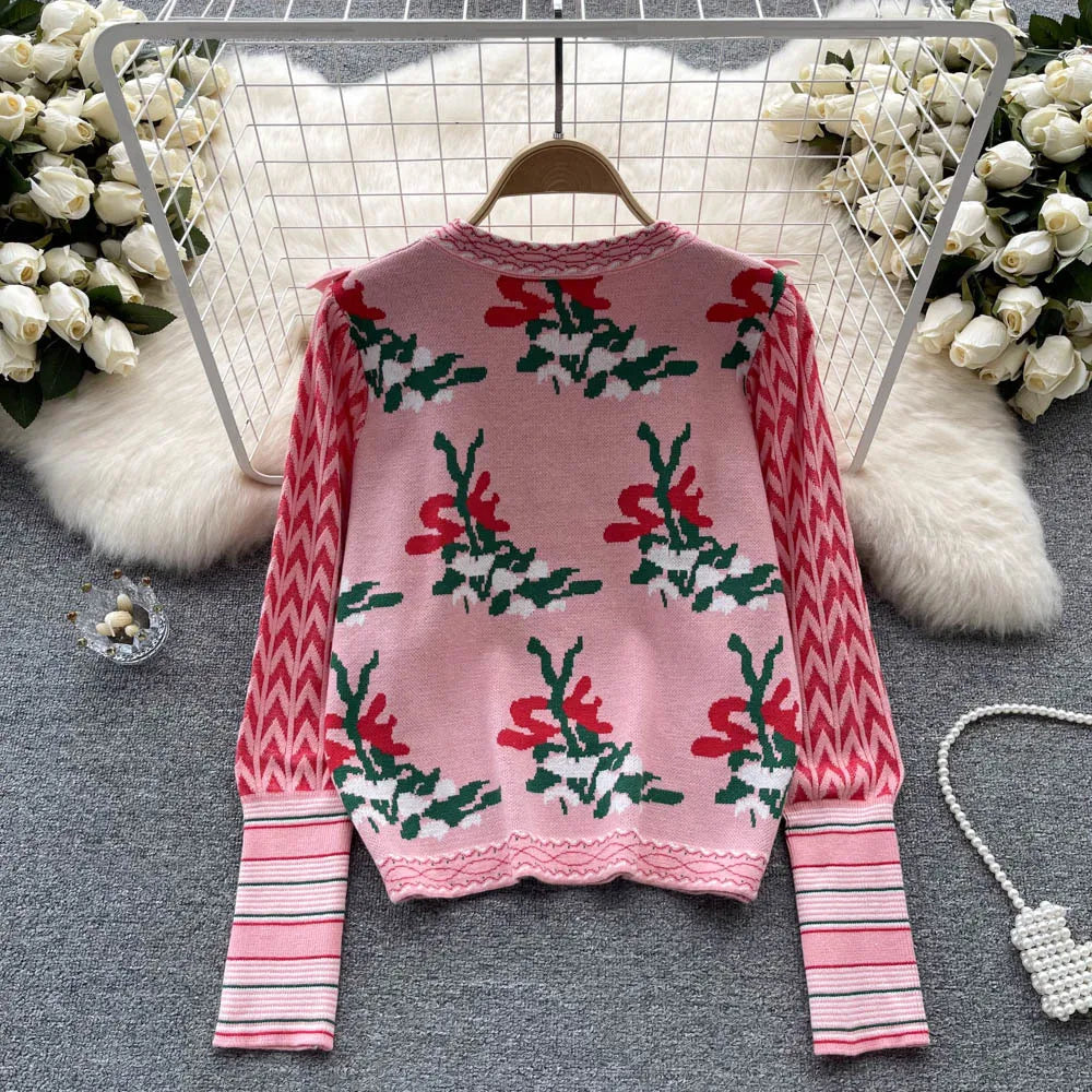Whimsical Charm Cat Embroidered Sweater