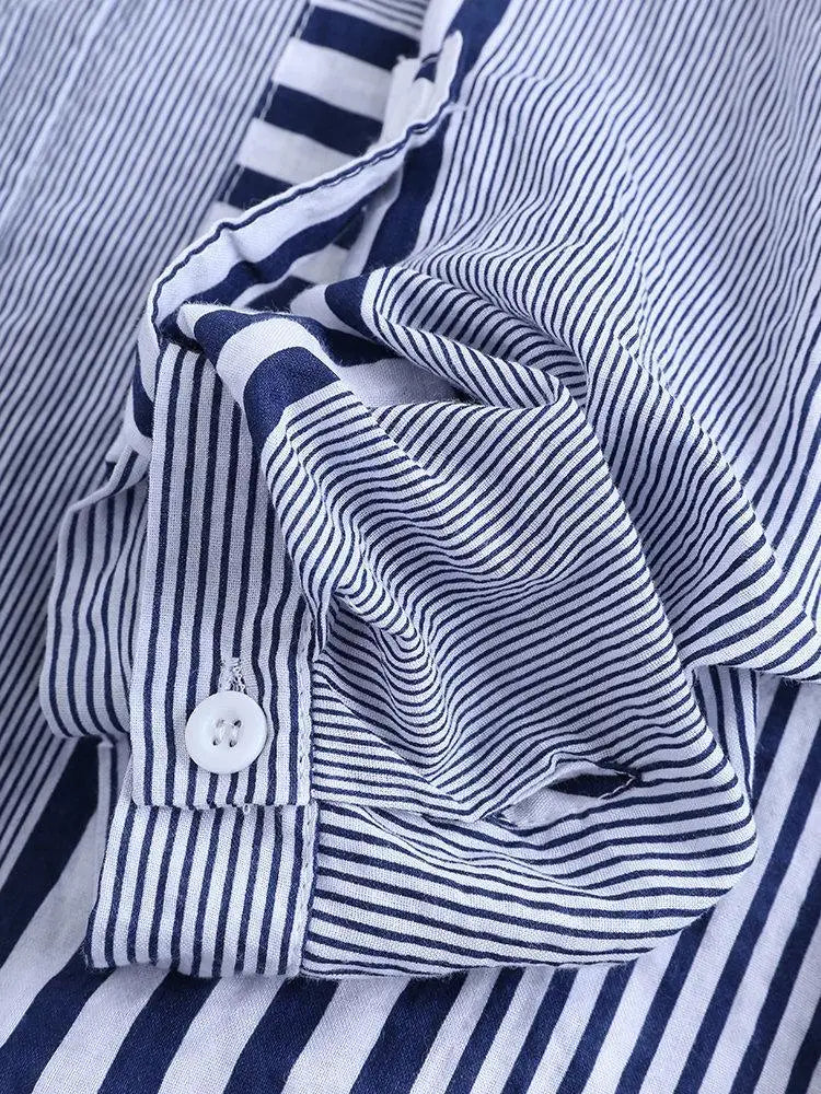 Breezy Stripes Cotton Linen Tunic