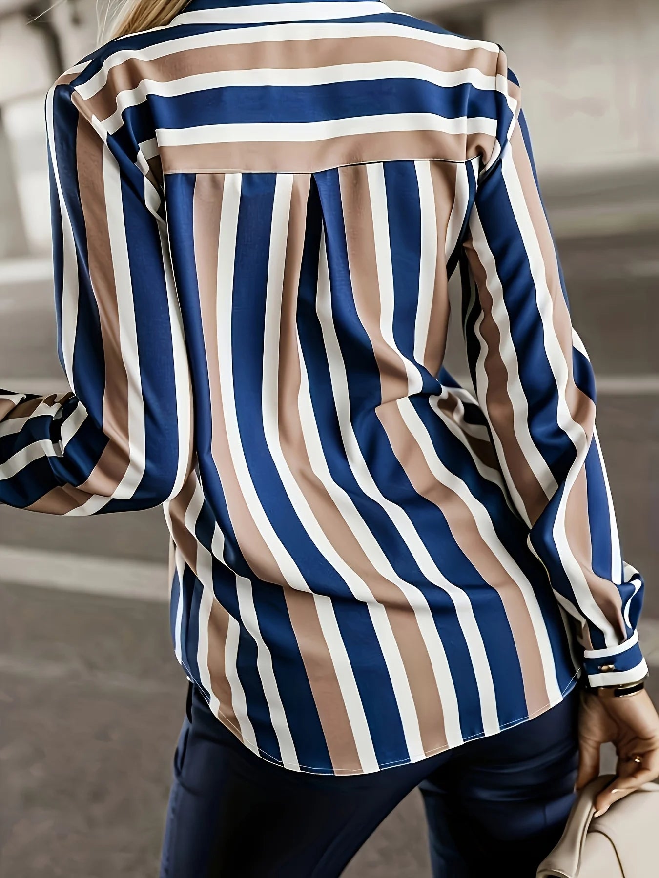 Plus Size Woven Lapel Shirt