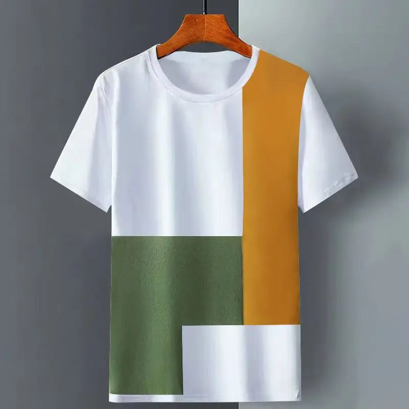 Retro Grid Washed Streetwear Tee