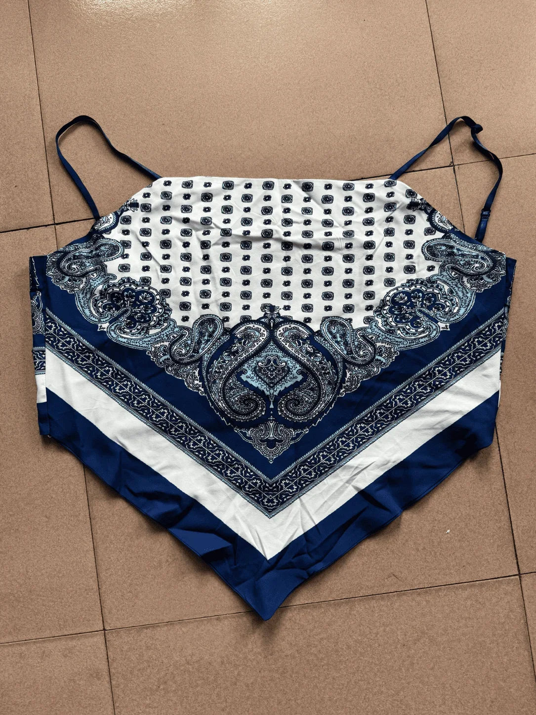 Satin Bloom Lace-Up Two-Piece Set