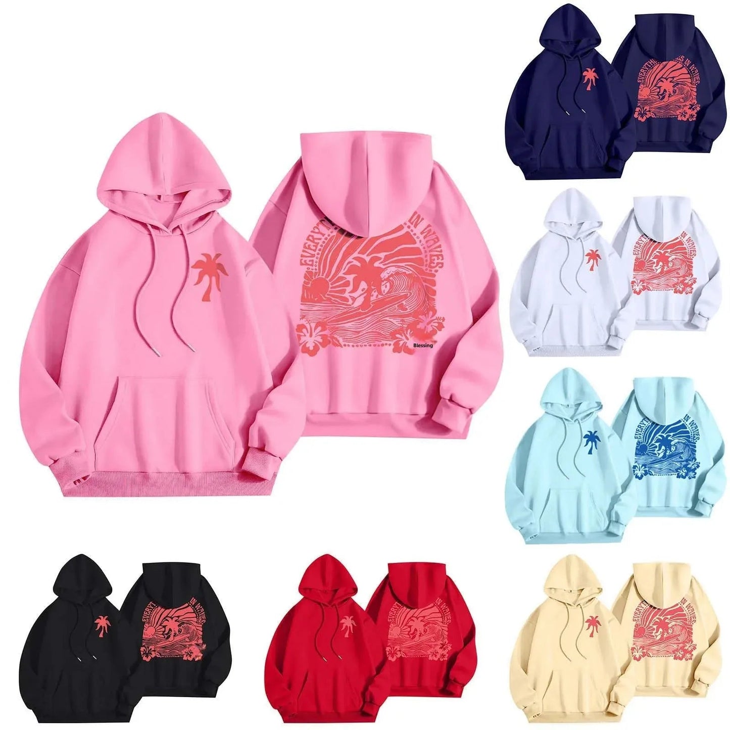 SunChase European Styl.e Hooded Sweatshirt Rich Allure