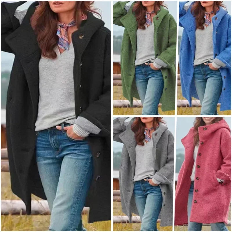 Women’s Hooded Woolen Coat