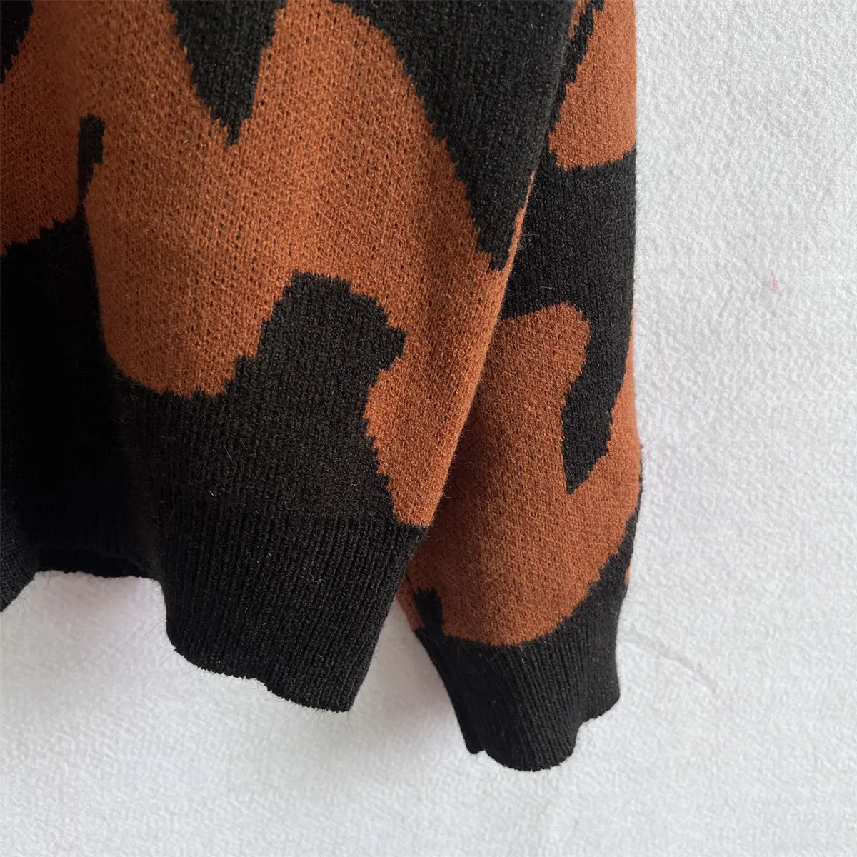 Stripe Craft Patchwork Knit Pullover