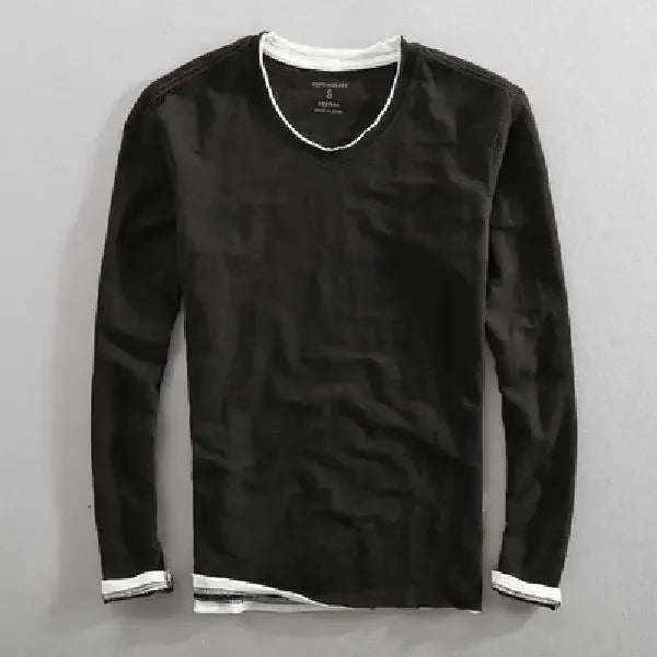 Raw Edge Vintage V Neck Tee