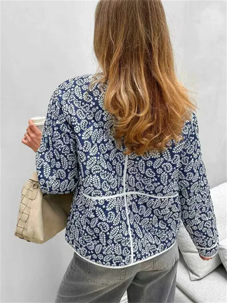 Canvas Charm Printed Patchwork Jacket