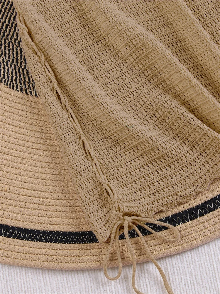 Knit Halter Cross-Strap Mini Dress