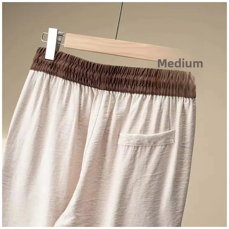 Color Block Retro Wide Leg Pants