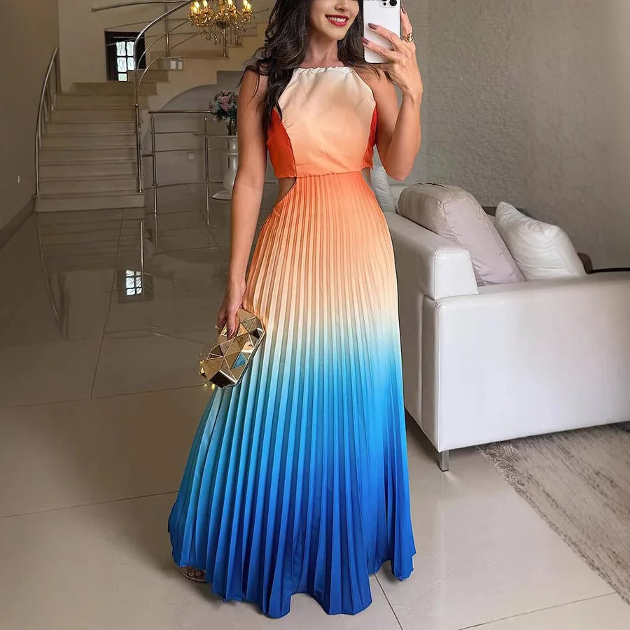 Elegance Flow Sleeveless Maxi Dress