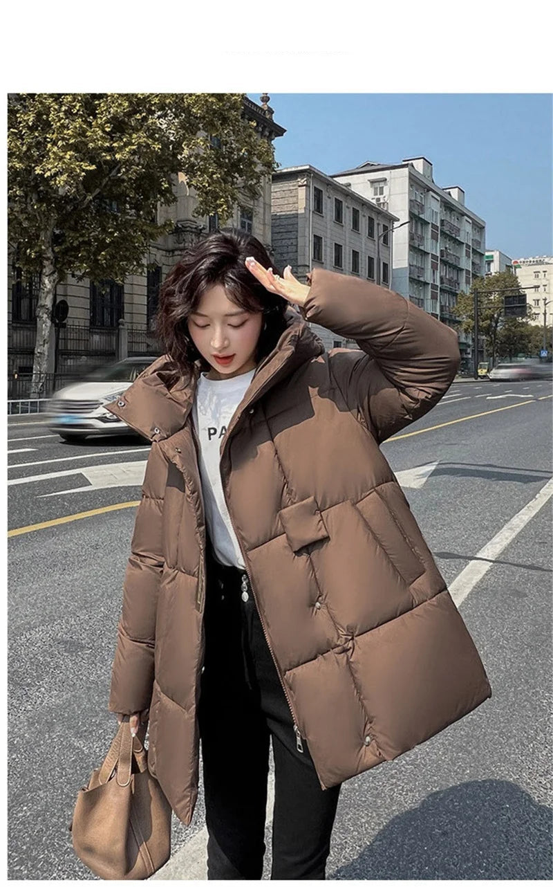 Cozy Hood Loose Winter Cotton Parka