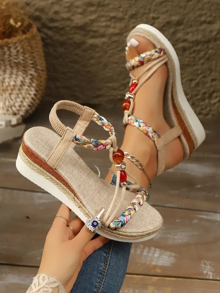 Boho Stride Espadrille Wedge Sandals