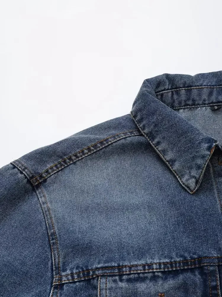 Indigo Drape Plus Denim Jacket