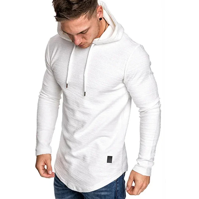Patchwork Solid Color Men's Hoodie
