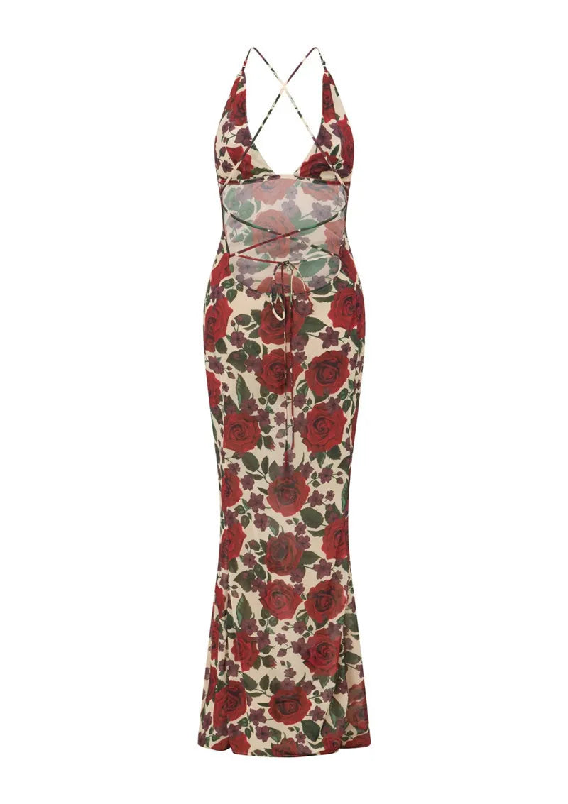 Midnight Allure Backless Maxi Dress Rich Allure