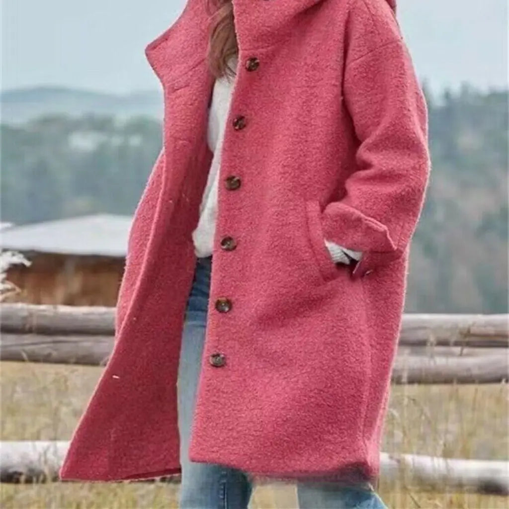 Women’s Long Hooded Wool Coat