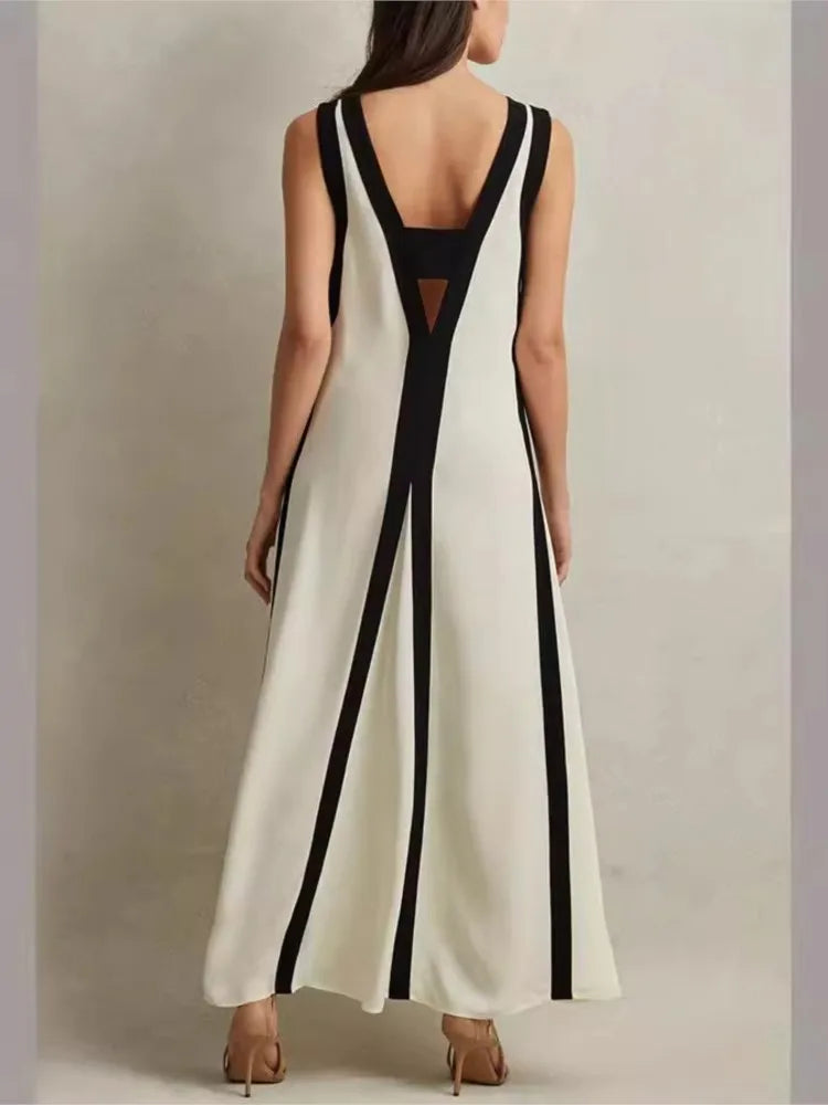 Bold Harmony V-Neck Maxi Dress