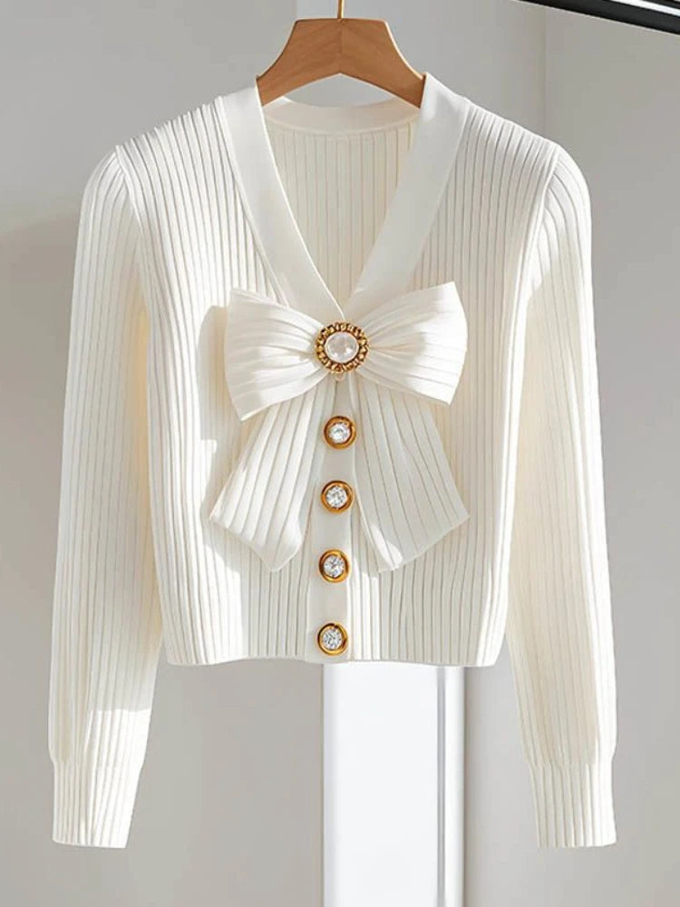 Vintage Chic Slim Knit Cardigan