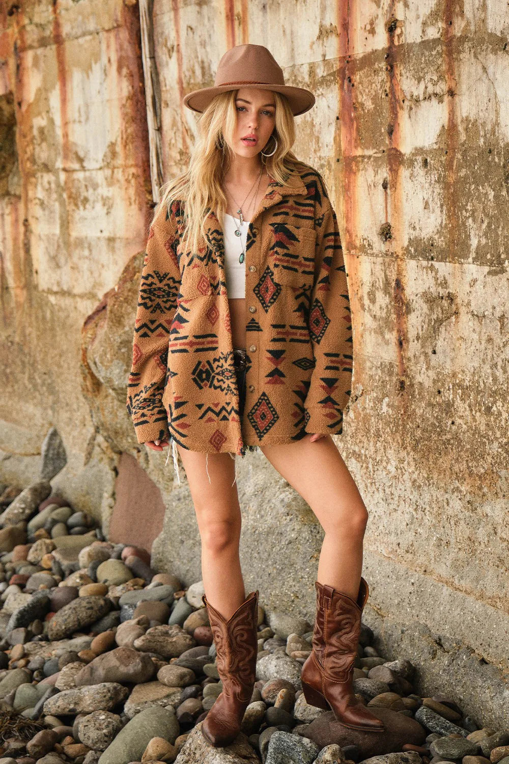 ArtiFolk Vintage Ethnic Print Coat