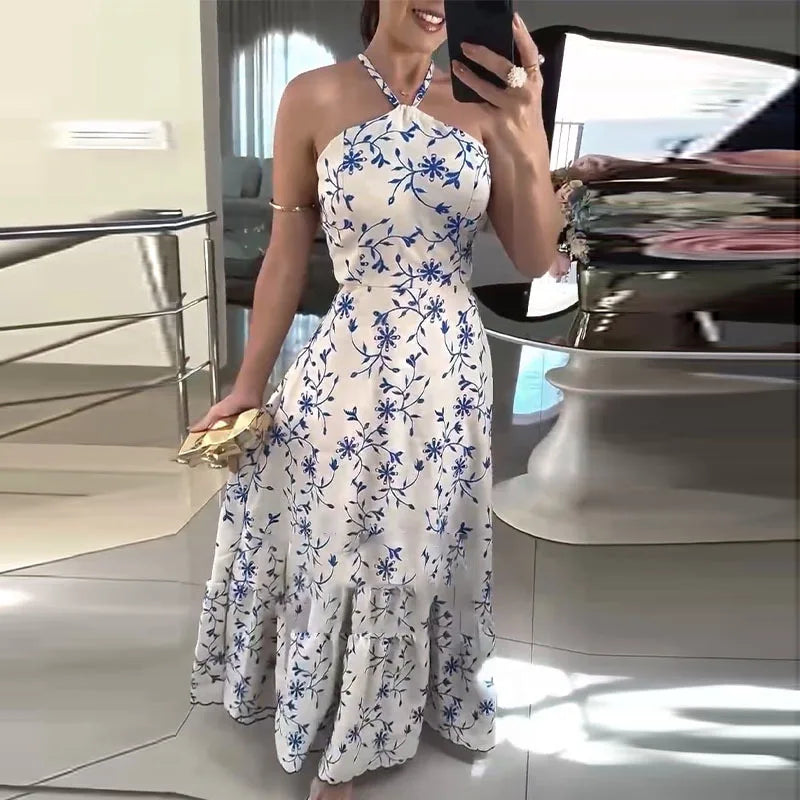 Midnight Bloom Strapless Evening Dress