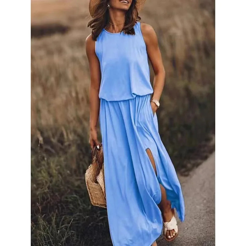 Sleeveless Suspender Office Sundress