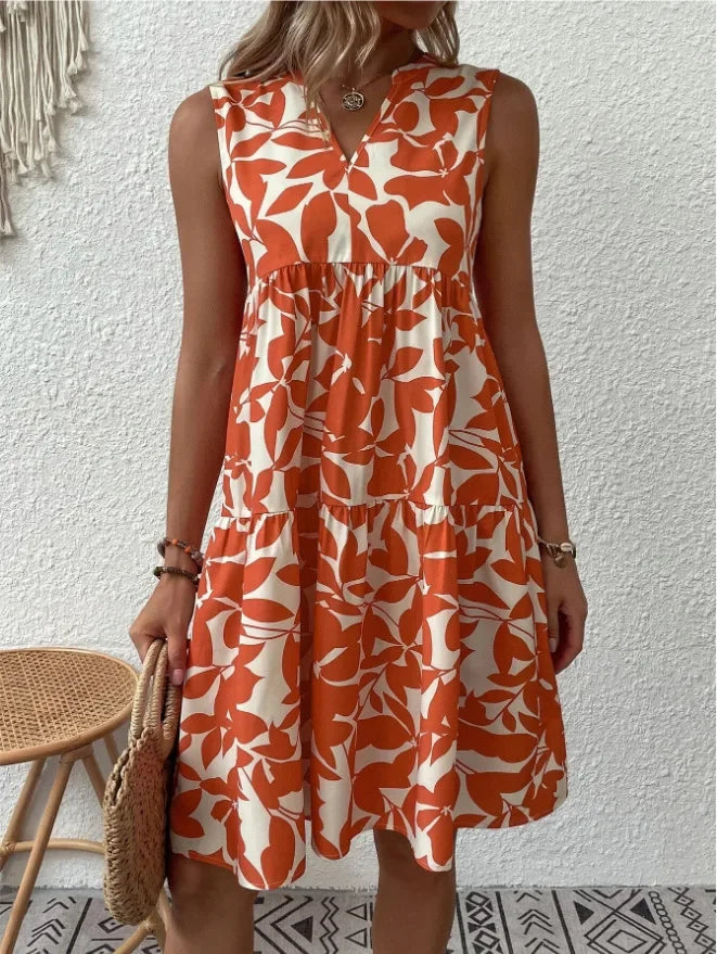 Boho Bliss Ruffle Mini Dress