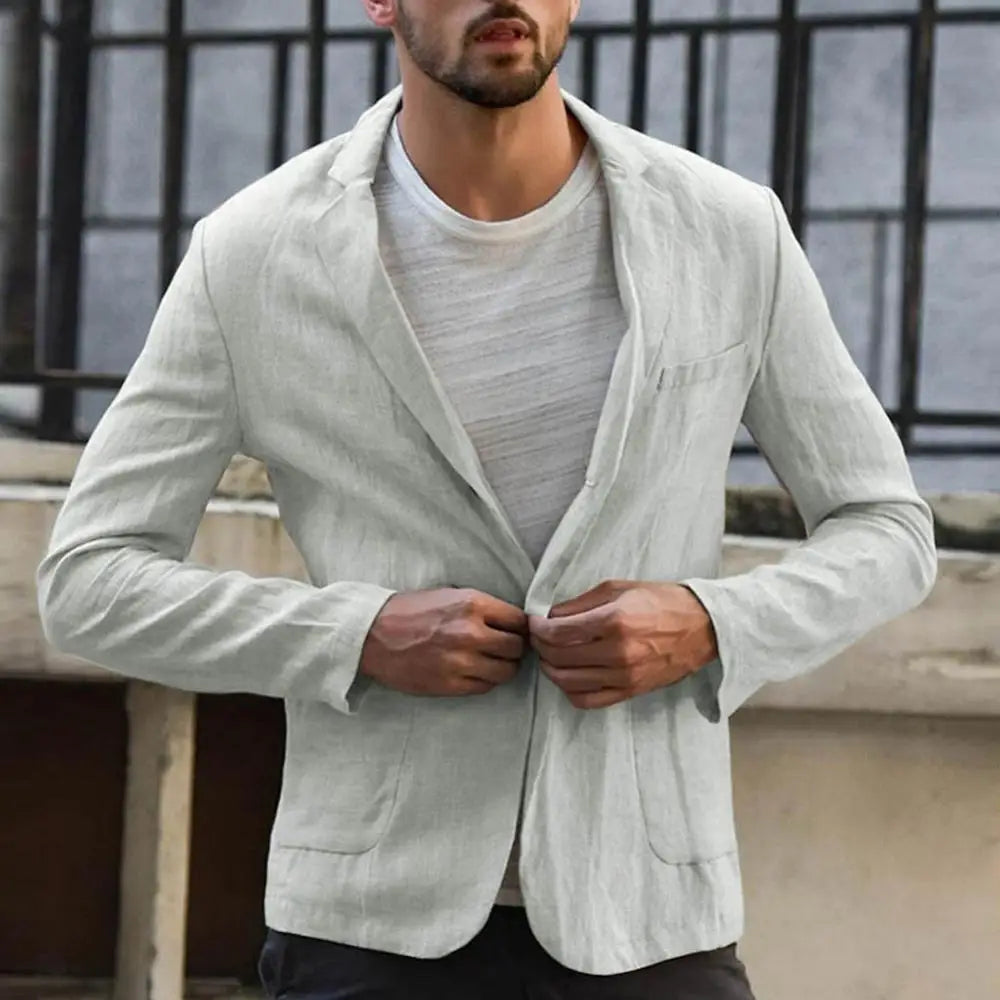 Lightweight Linen Blend Blazer