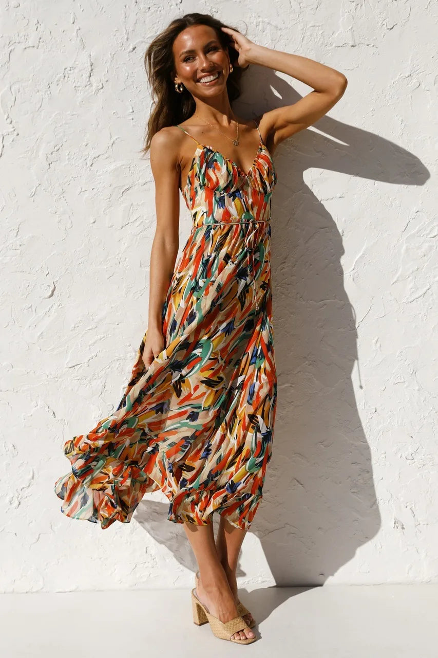 Fungus Edge Elegance Maxi Dress