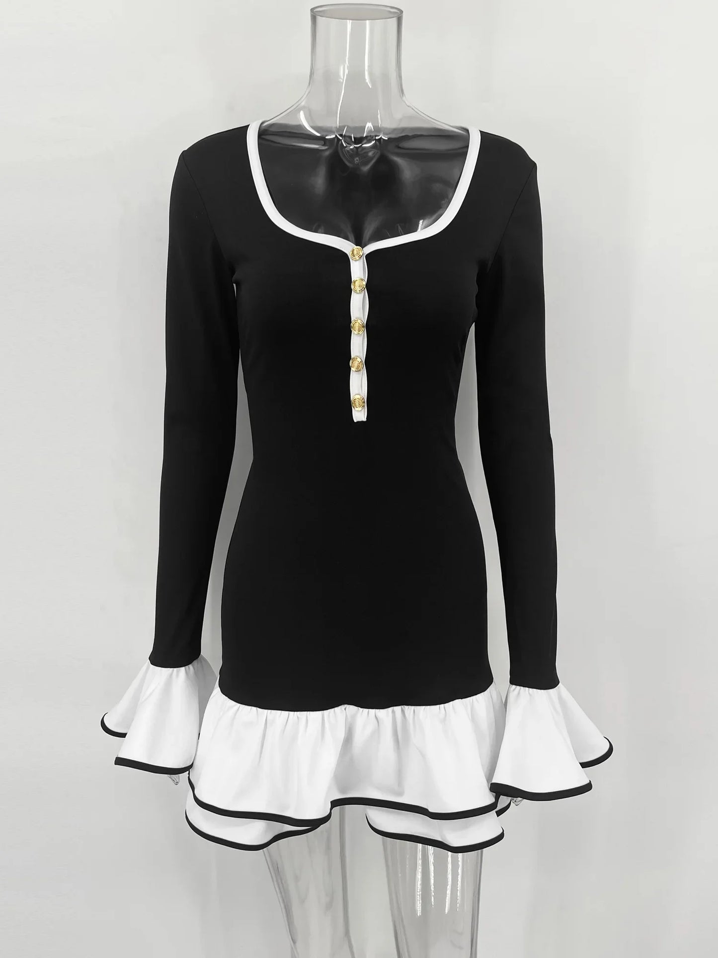 Twilight Charm Ruffle Bow Dress