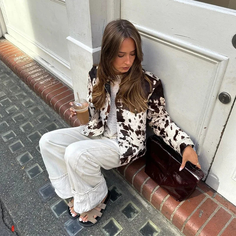 Spotted Style Vintage Short Jacket