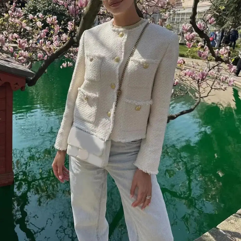 Gold Button Tweed Jacket