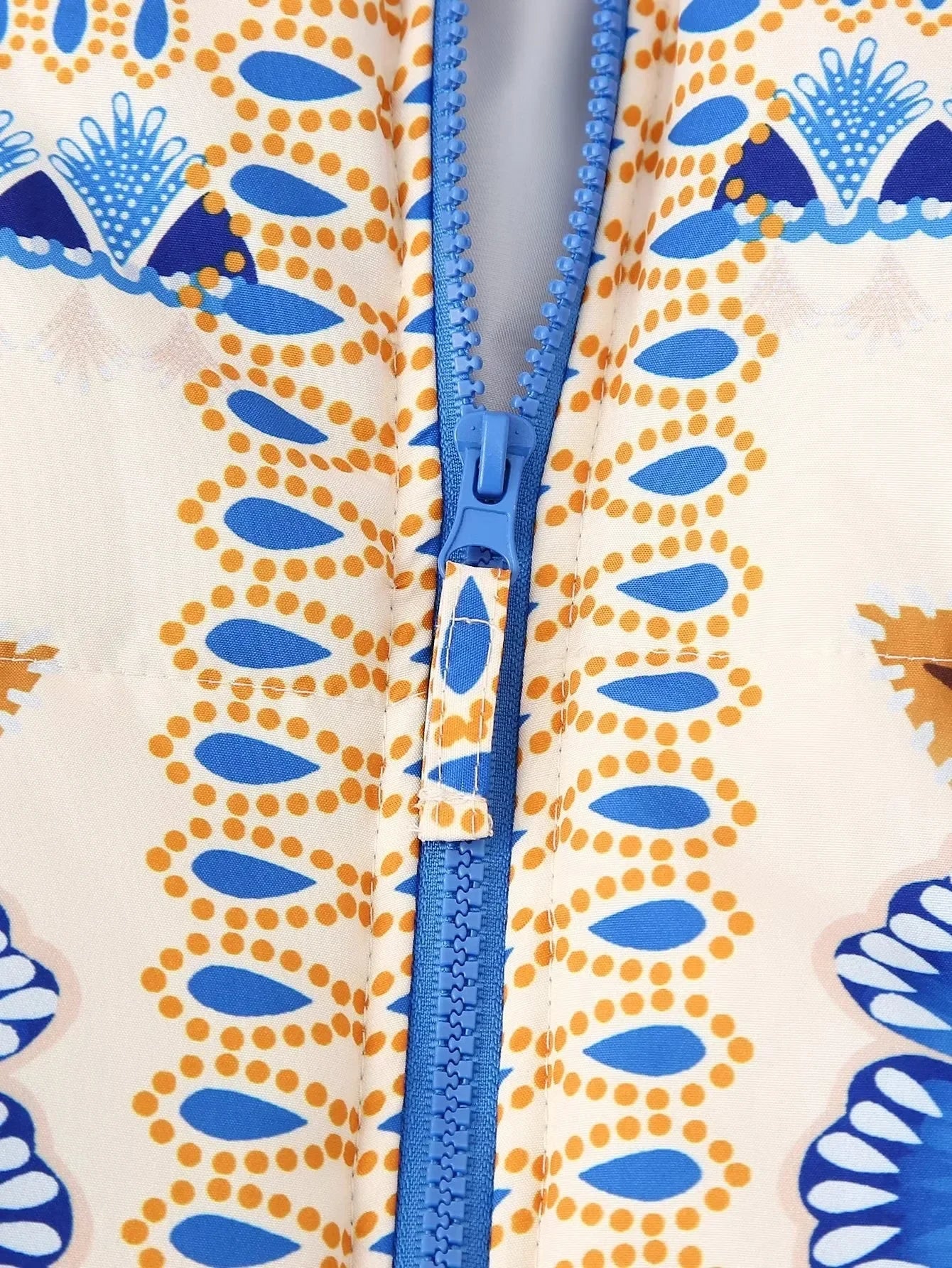 Vivid Charm Printed Lapel Jacket