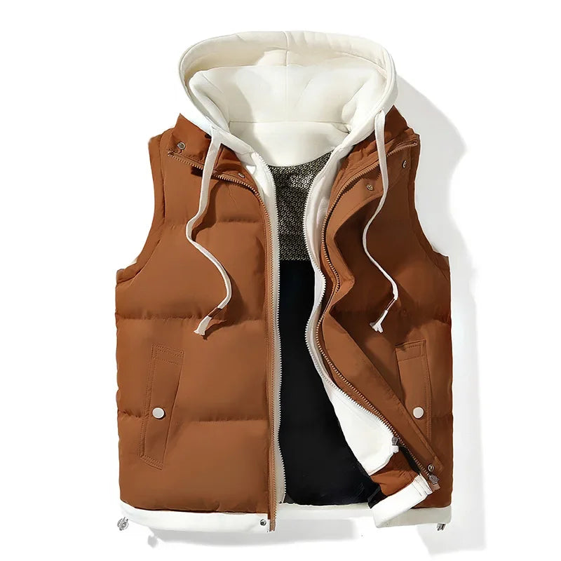 Style Hooded Cotton Vest Jacket