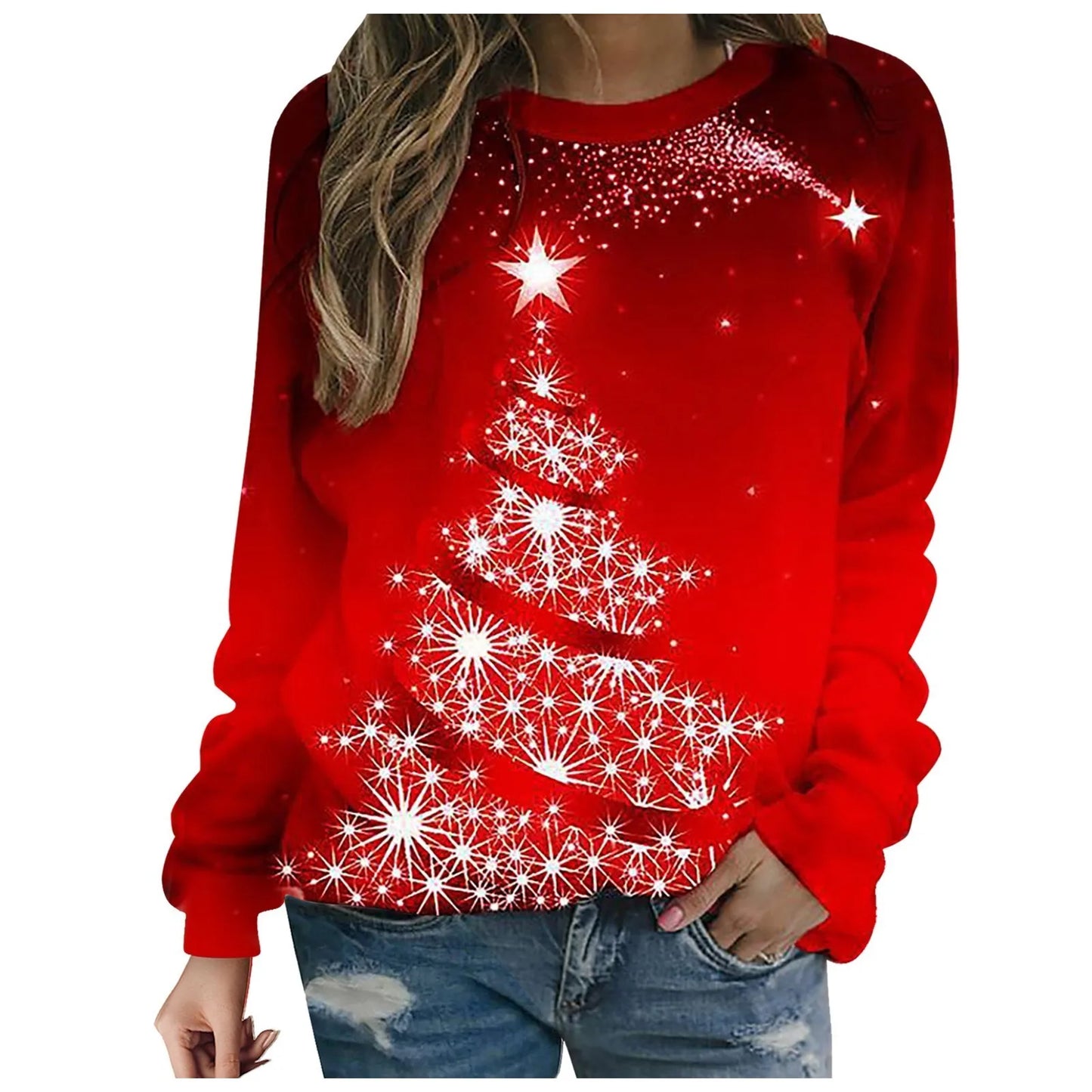 Casual Printed Round-Neck Sweatshirt