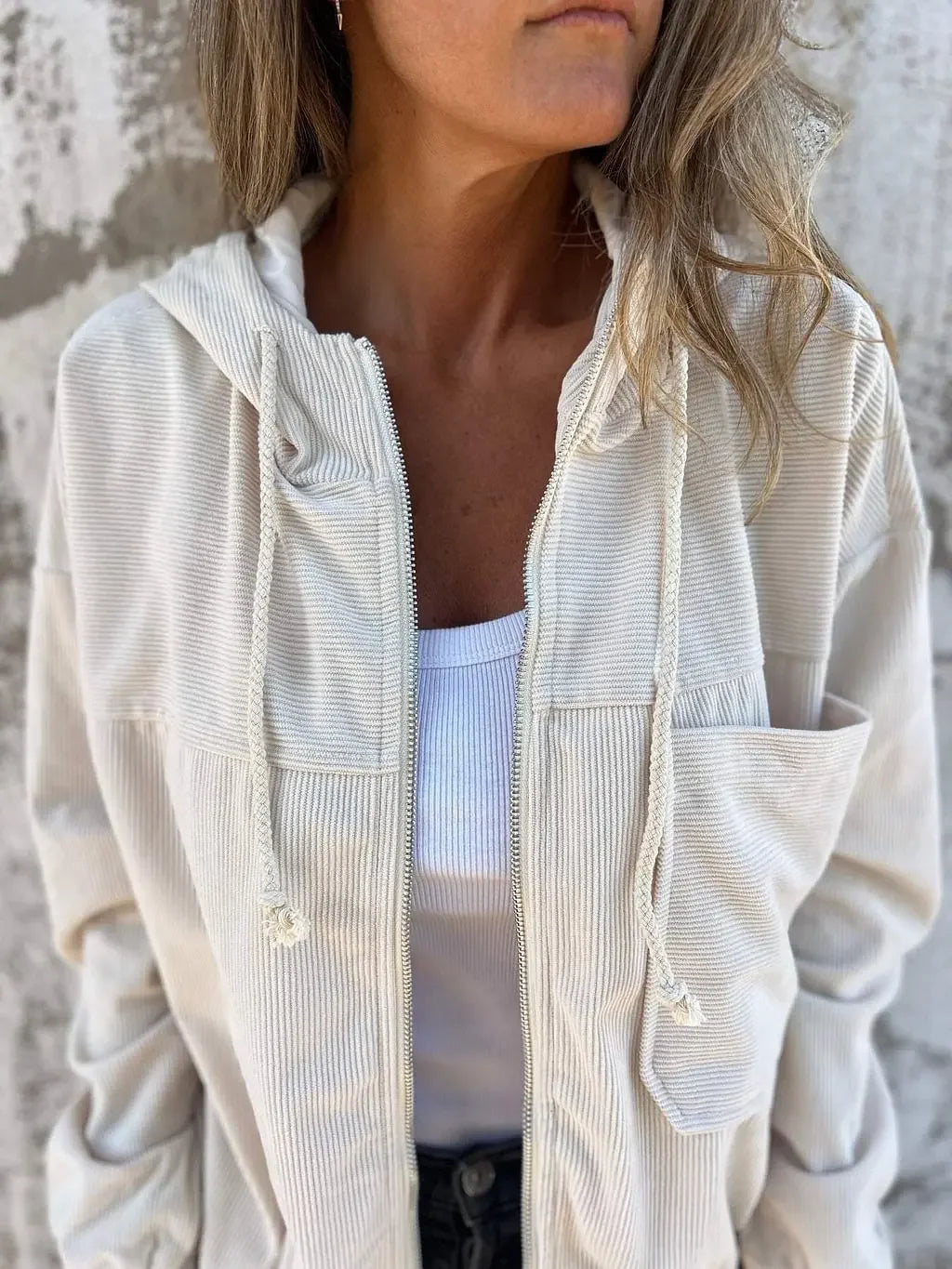 Elegant Women Hooded Jacket