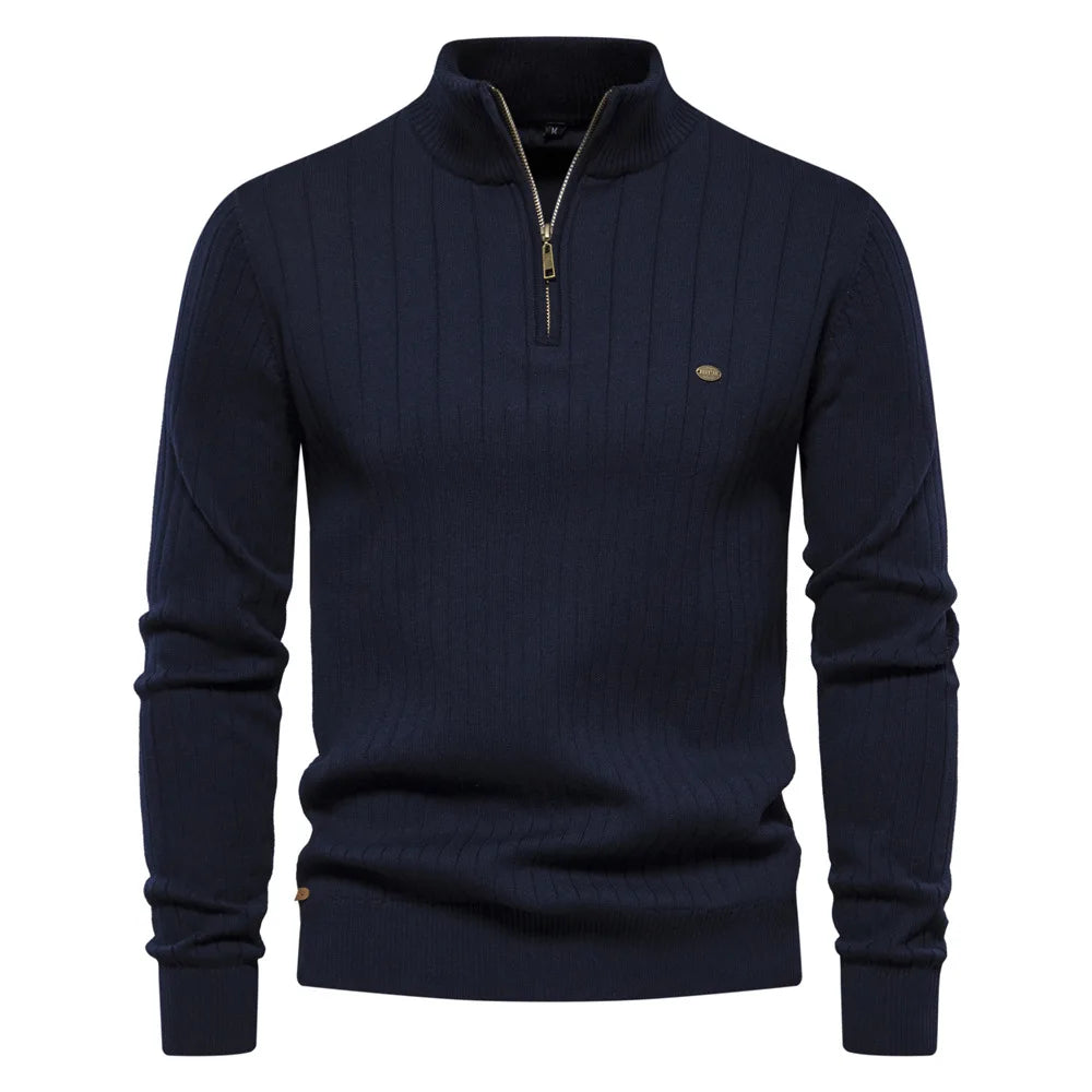 Nord Wool Zipper Stand Collar Sweater