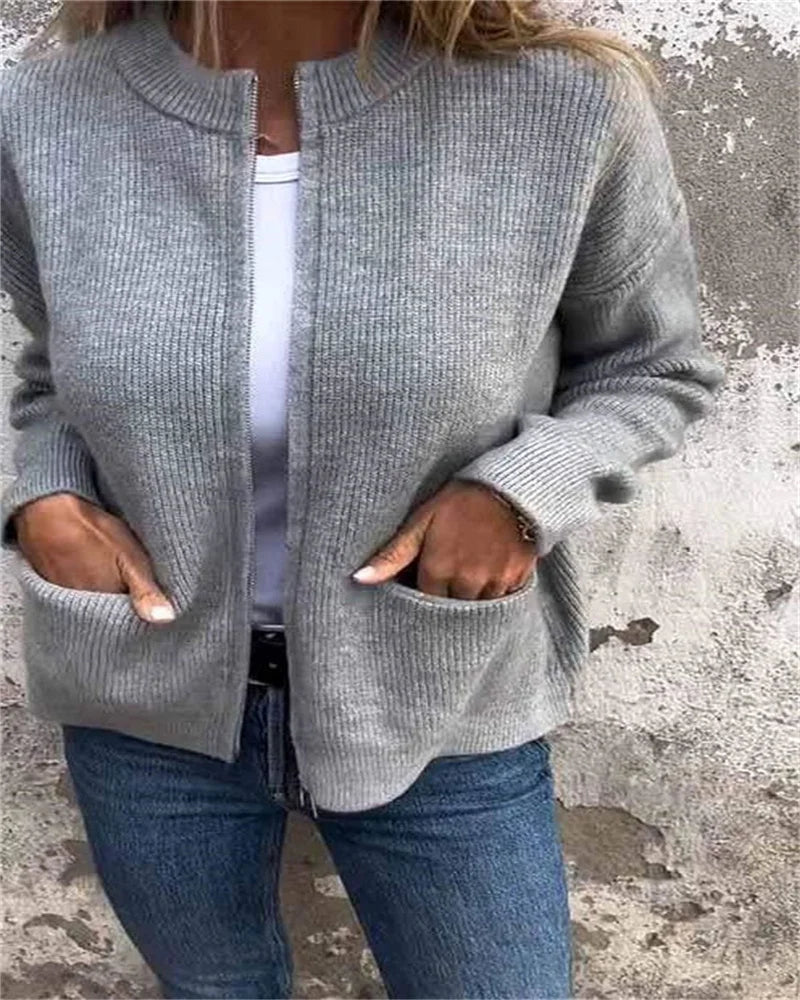 Metro Edge Zipper Pocket Jacket Rich Allure
