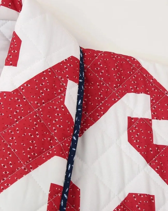 Crimson Geo Cozy Cotton Parka