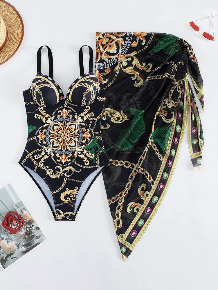 Luxury Underwire Monokini & Cover-Up Rich Allure