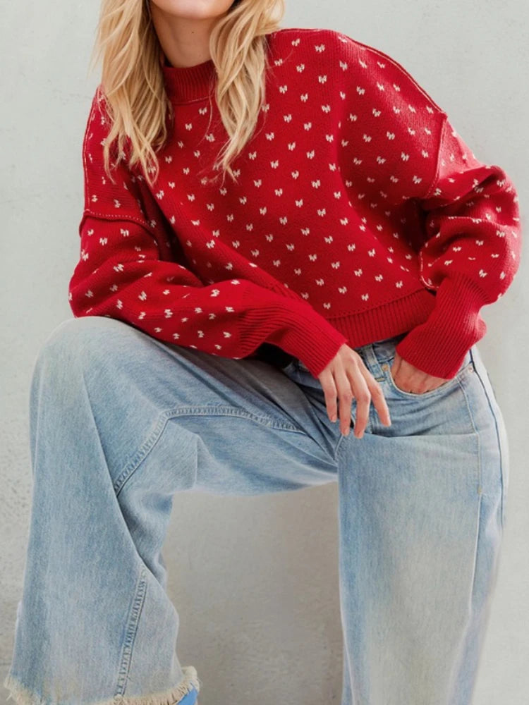 Love Knit Cropped Loose Pullover Sweater