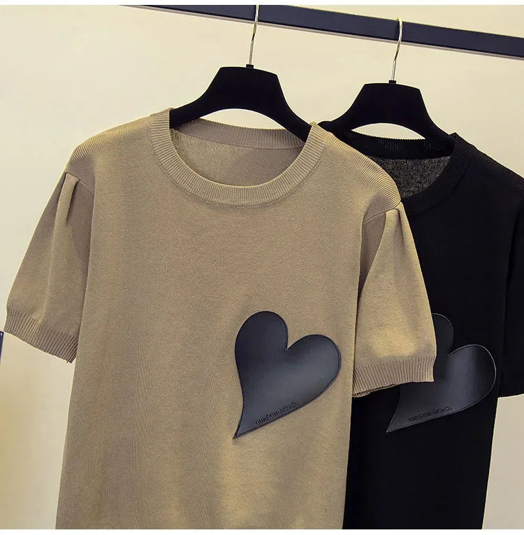 Short Sleeve Knitted Cashmere Sweater
