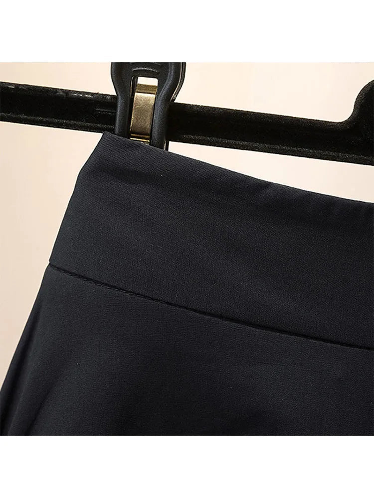 Korean Charm Lace-Up Pleated Skirt Rich Allure