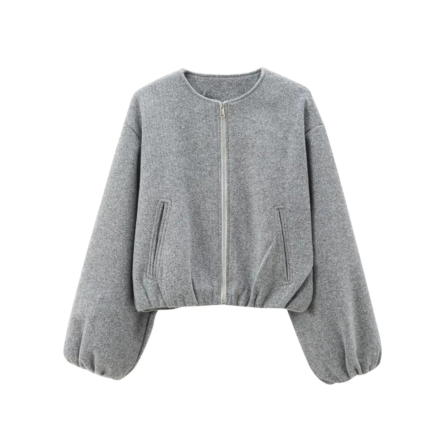 Black Bomber Zipper Varsity Jacket