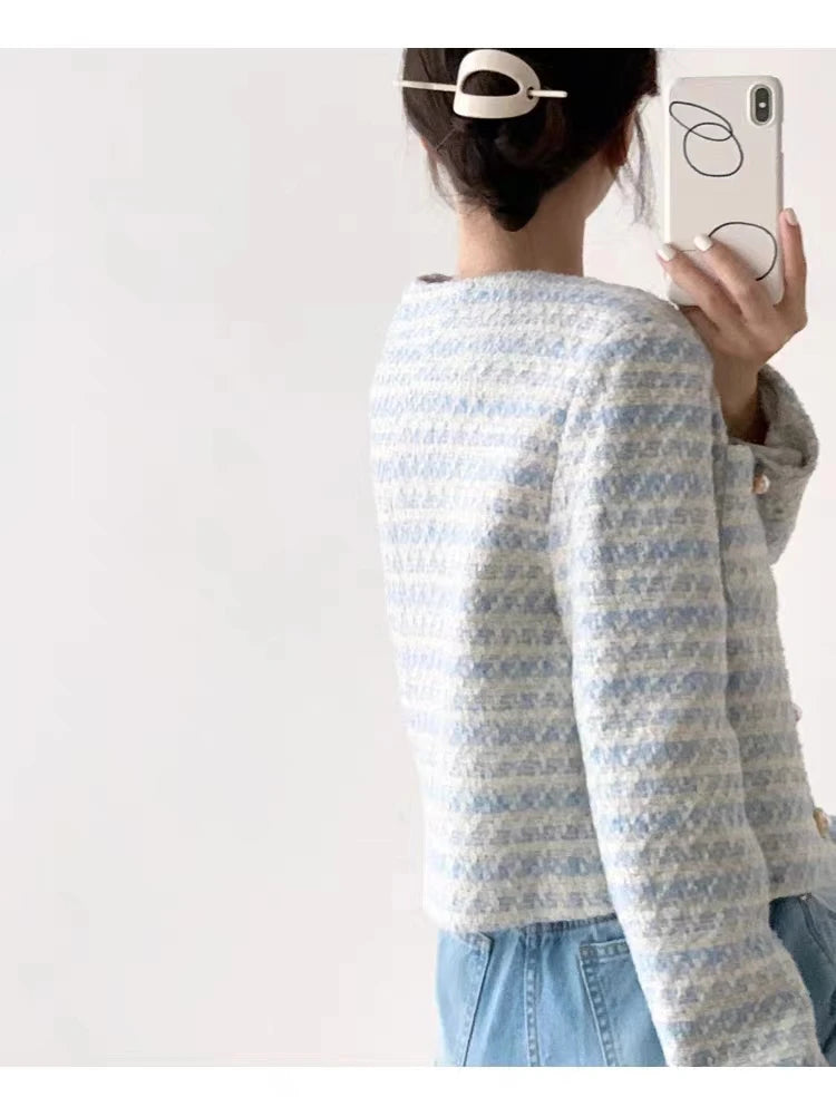 Elegant Tweed Short Coat