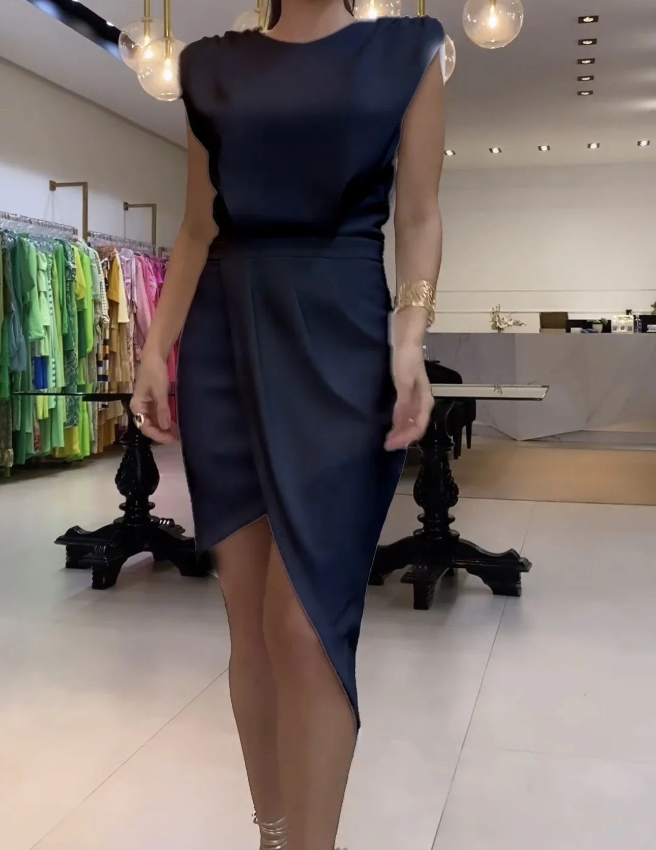 Urban Allure Asymmetric Bodycon Dress