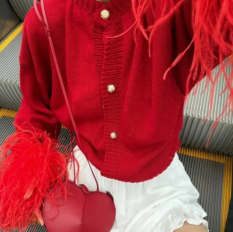Elegant Harmony Knitted Cardigan Jacket
