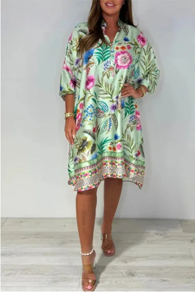Boho Luxe V-Neck Beach Midi Dress