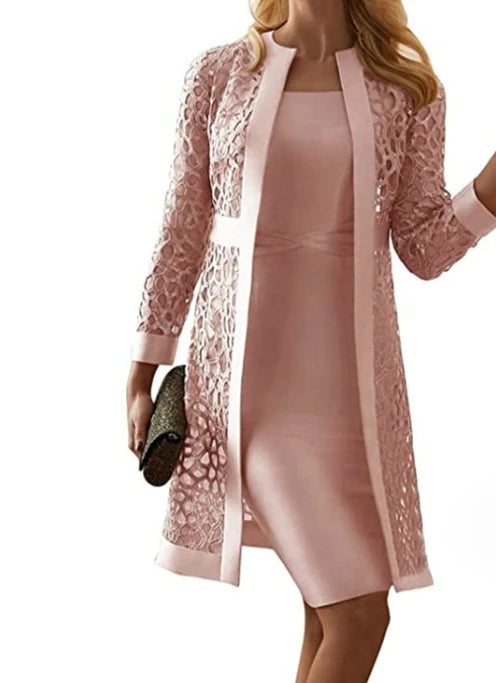 Lace Embrace Two-Piece Dress Set