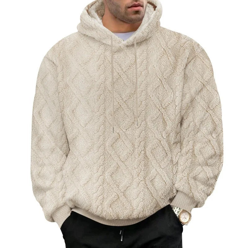 Shadow Weave Luxe Dual Velvet Hoodie Rich Allure